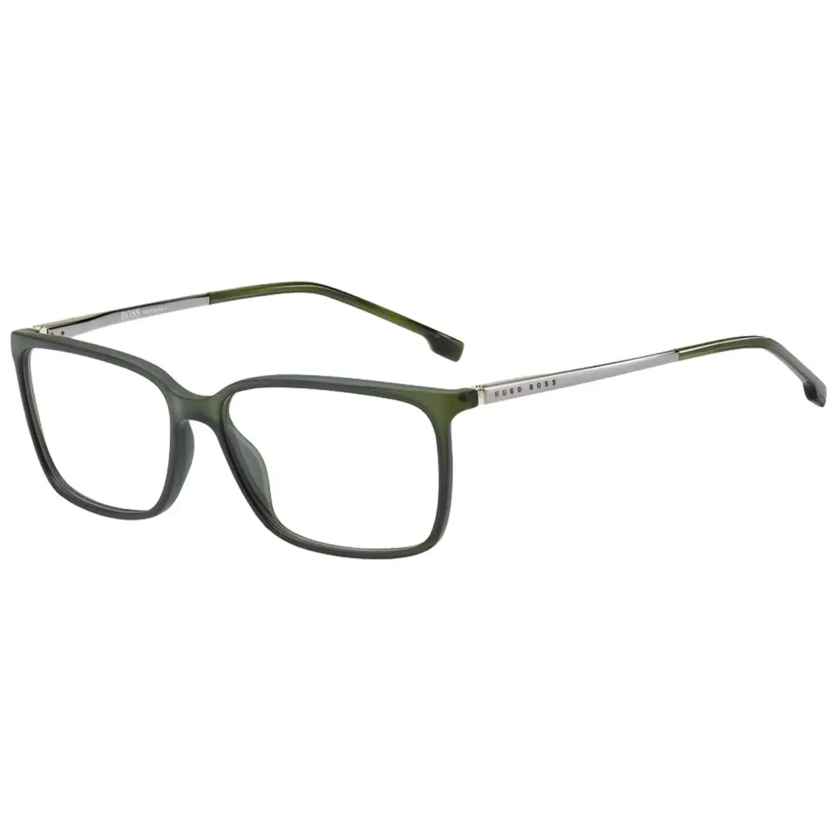 Green Rectangular Eyeglass Frames - BOSS1185IT-01ED-56 by Hugo Boss