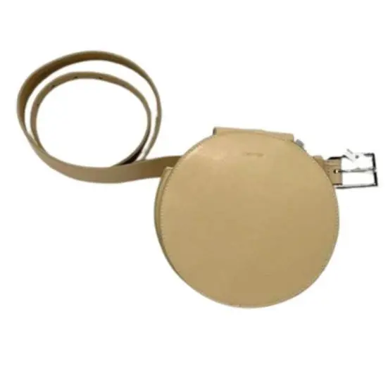 Women`s Round Belt Bag with Removable Pouch In Natural Tan by Calvin Klein