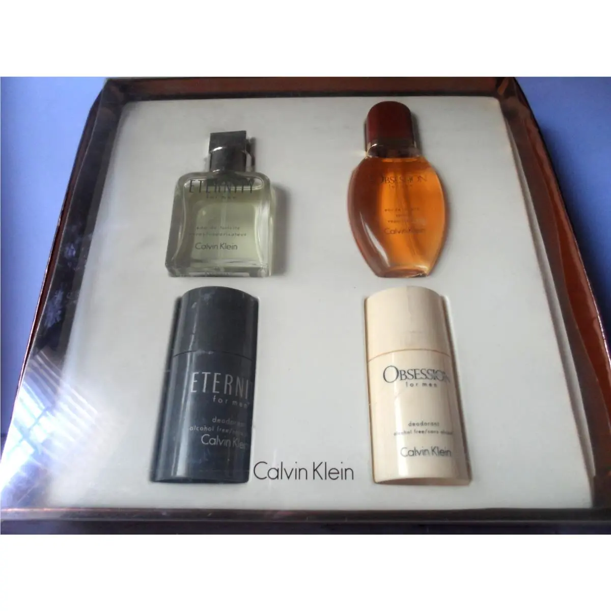 Vinage  Set Obsession Eternity Edt 1 oz Spray + 0.85 ml Deodorant by Calvin Klein