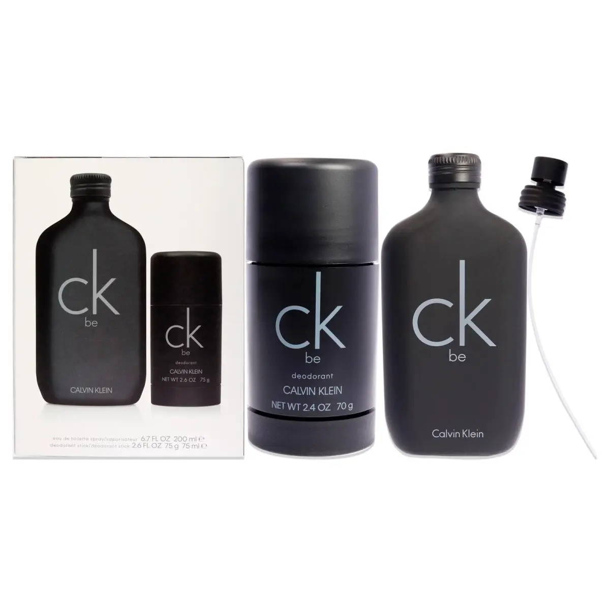 CK Be by Calvin Klein Unisex 6.7 fl oz Edt Spray 2.6 fl oz Deodorant