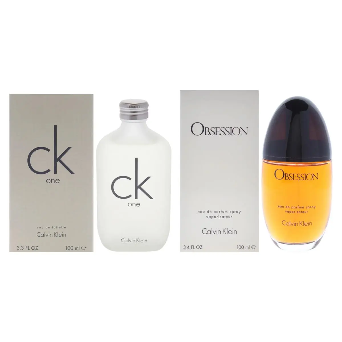 Calvin Klein CK One Obsession Kit 3.3oz Edt 3.4oz Edp Spray