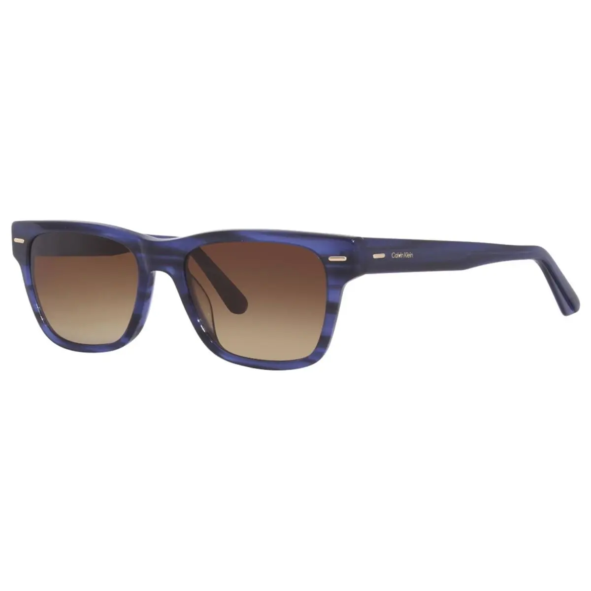 CK21528S 416 Sunglasses Men`s Striped Blue/brown Gradient Lens 53mm by Calvin Klein