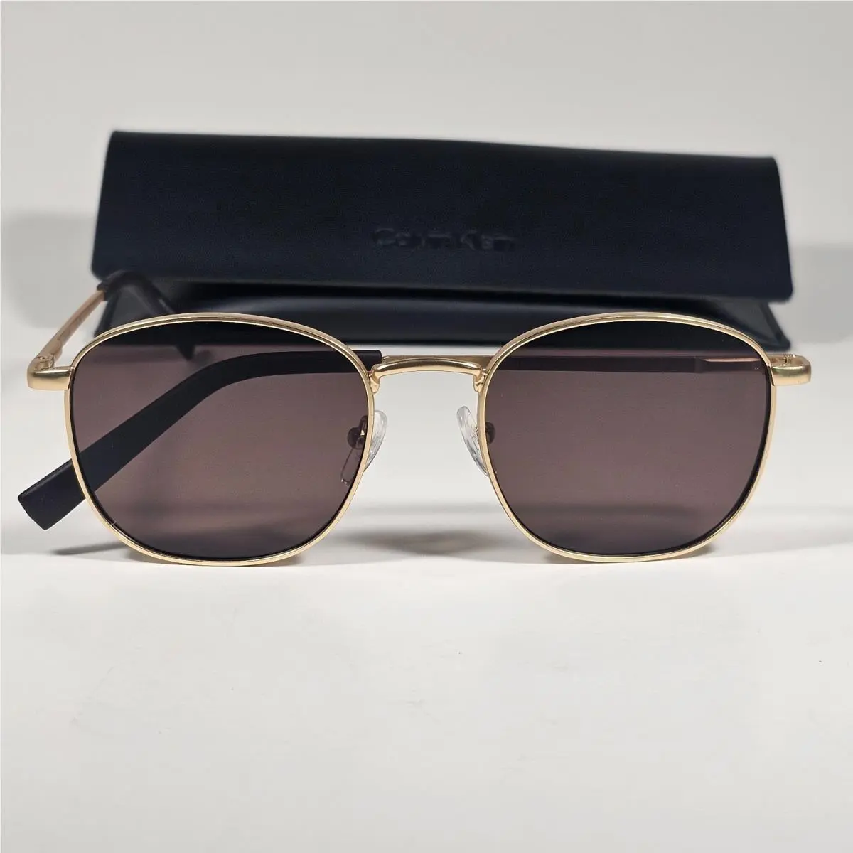 Calvin Klein CK20122S 717 Designer Sunglasses Matte Gold with Brown Tinted Lens