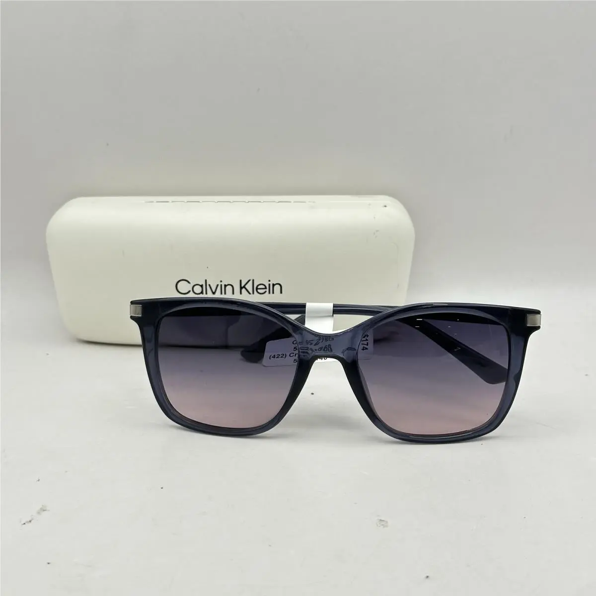 Calvin Klein Womens Square Gradient Thin Full Rim Sunglasses CK1952SG Blue