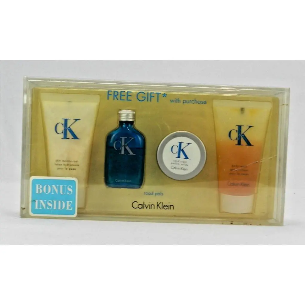 Road Pals Gift Set 4pc – Moisturizer Body Wash Solid Scent by Calvin Klein