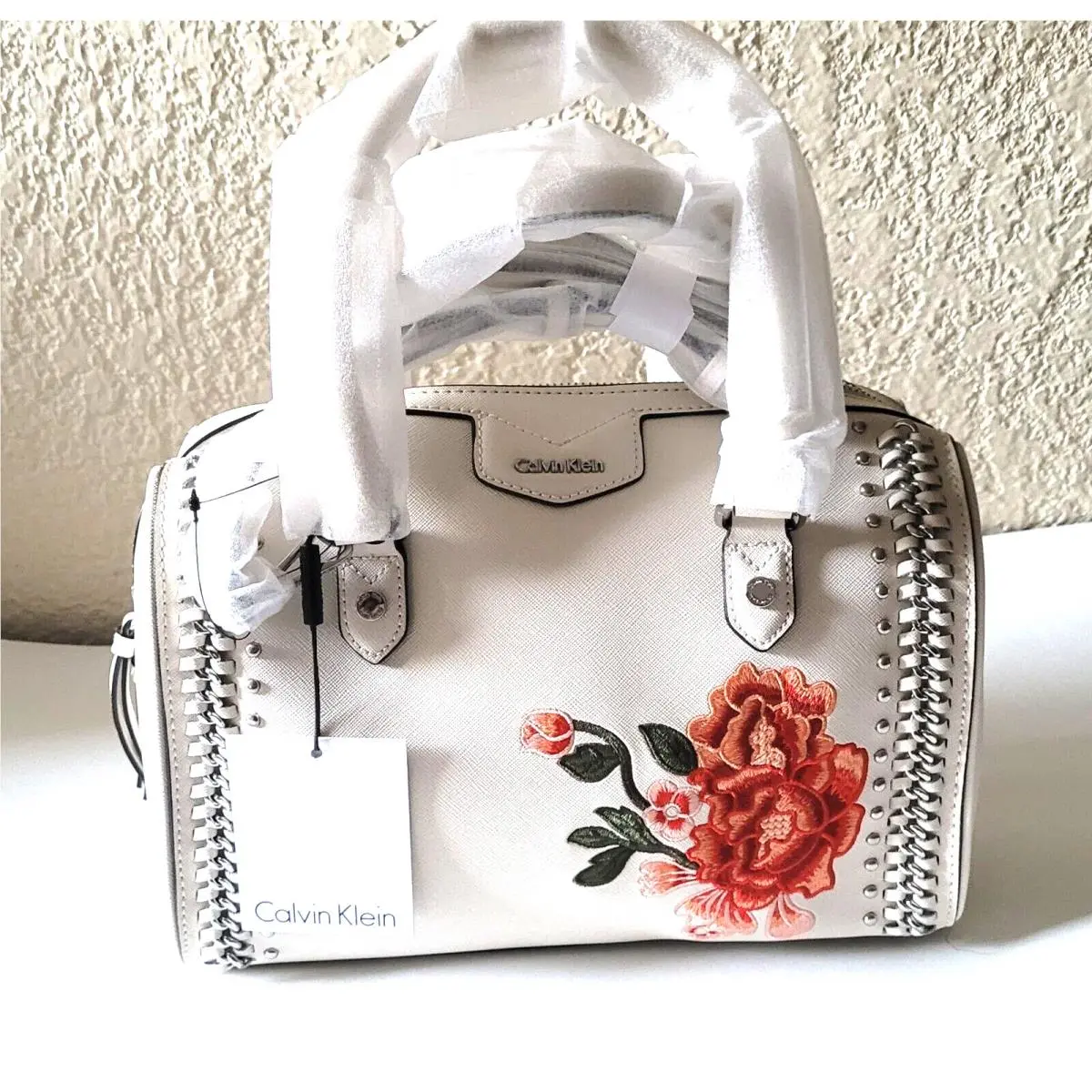 Calvin Klein Mother`s Day Luxe Leather Satchel/bag. Dust Bag. CK