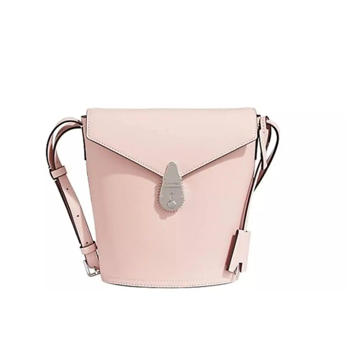 “the Statement Series” Pastel Pink Bucket Crossbody Bag by Calvin Klein