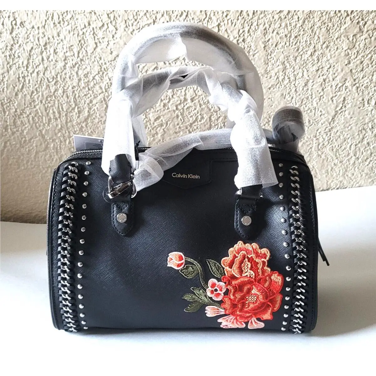 Calvin Klein Mother`s Day Luxe Leather Satchel/bag. Dust Bag. CK