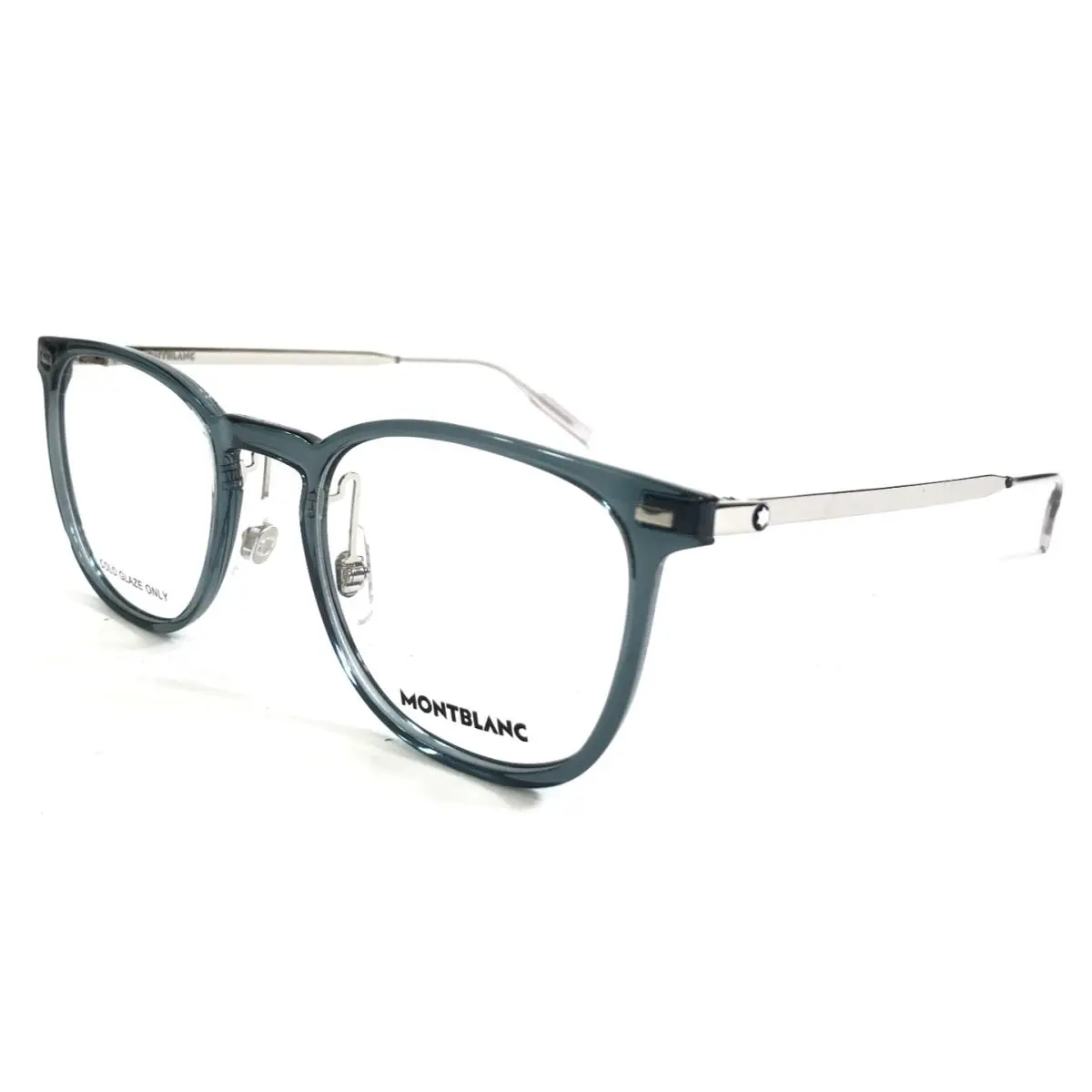 Montblanc Eyeglasses Frames MB0393ON 004 Clear Blue Silver Square 51-21-145