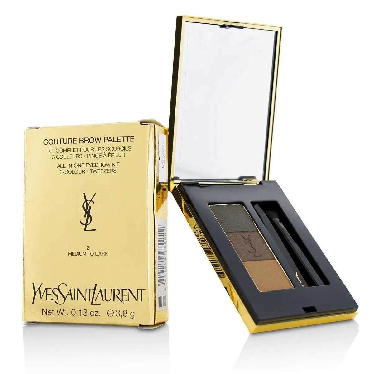 Ysl  Couture Brow Palette Kit 2 Medium to Dark 3.8g Fullsize by Yves Saint Laurent