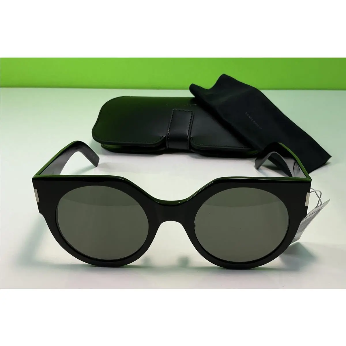 Saint Laurent Ysl Black 52mm Round Sunglasses Women`s Shades