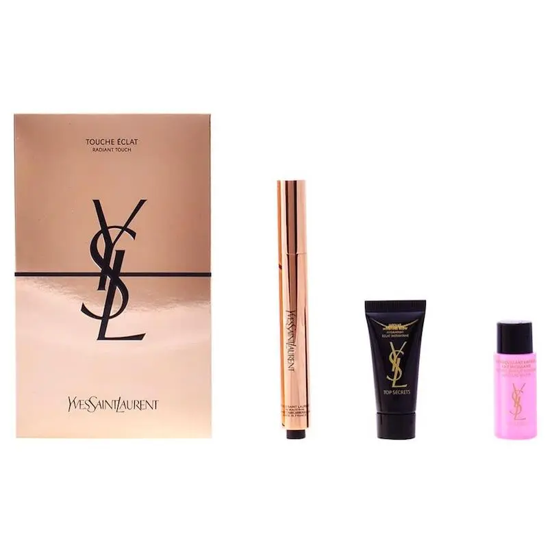 Ysl All Eyes On Me 3pc Set Radiant Touch No. 2 Top Secret Glow Remover by Yves Saint Laurent