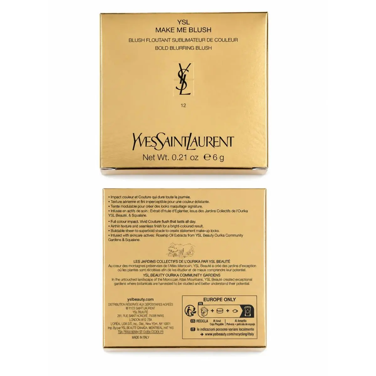 Yves Saint Laurent Ysl Make Me Blush Bold Blurring Blush – 12 Honey Moon 0.17 oz