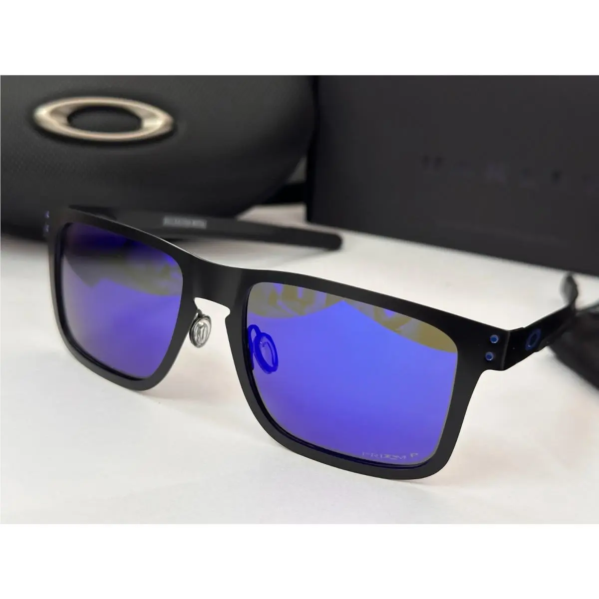 Holbrook Metal Motogp Sunglasses OO4123 Matte Black/prizm Blue by Oakley
