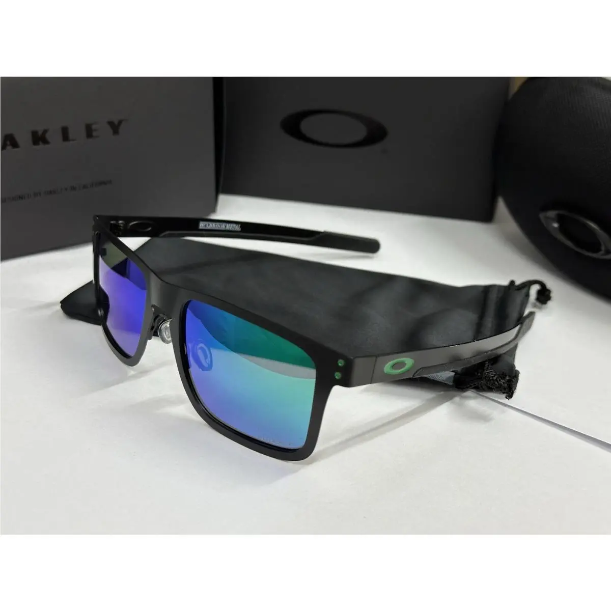 Holbrook Metal Motogp Sunglasses OO4123 Matte Black/prizm Emerald by Oakley