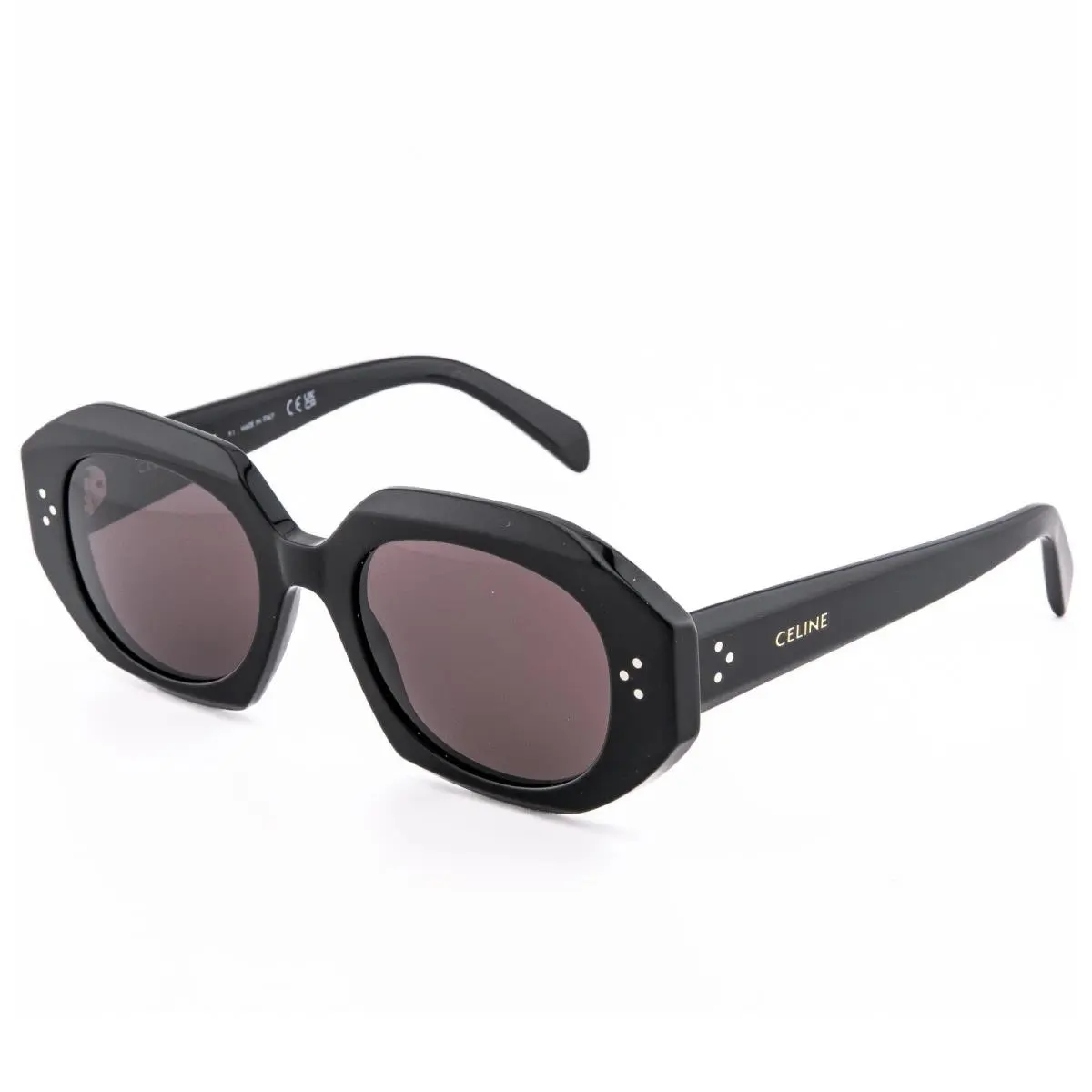 Celine CL40319I-5201Y Sunglasses Shiny Black Violet 52mm Missing