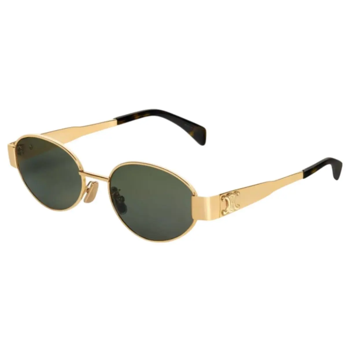 Celine Triomphe 54MM Oval Sunglasses with Leather Crossbody Case