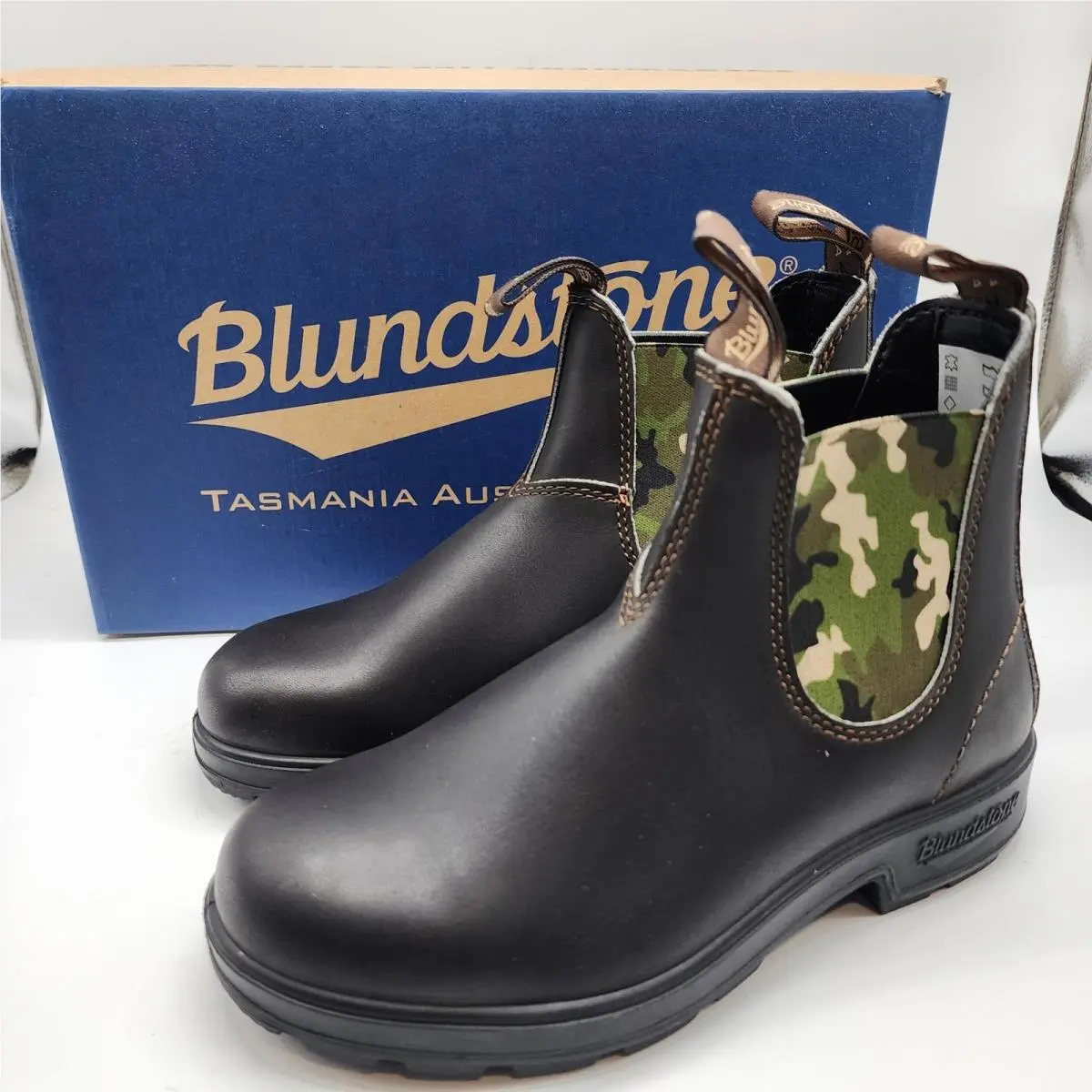Blundstone 2301 Camo Chelsea Boots UK 3.5 US 6.5 Women`s Brown Leather