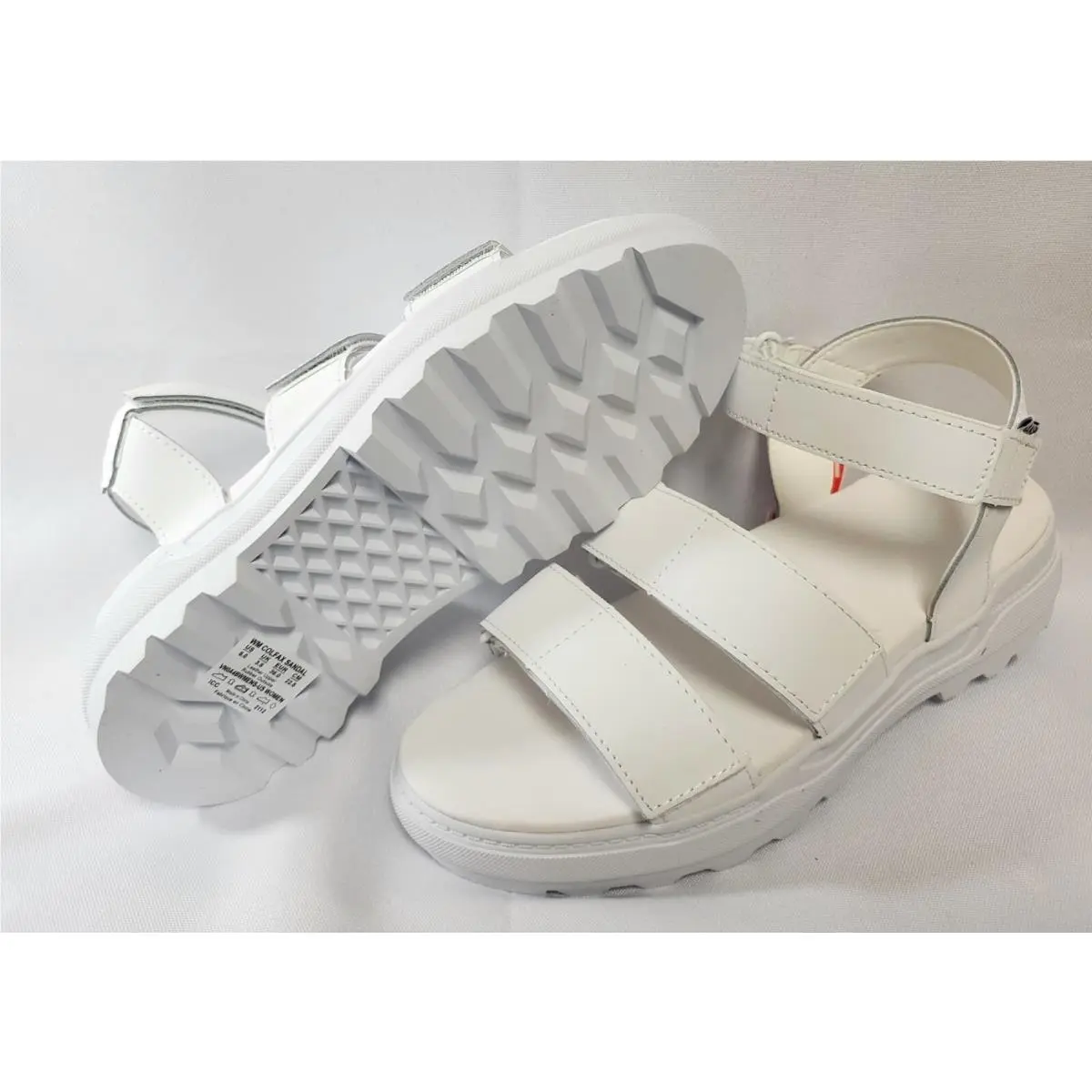 Womens Vans Colfax Sandal True White Leather Strappy Sandals Shoes