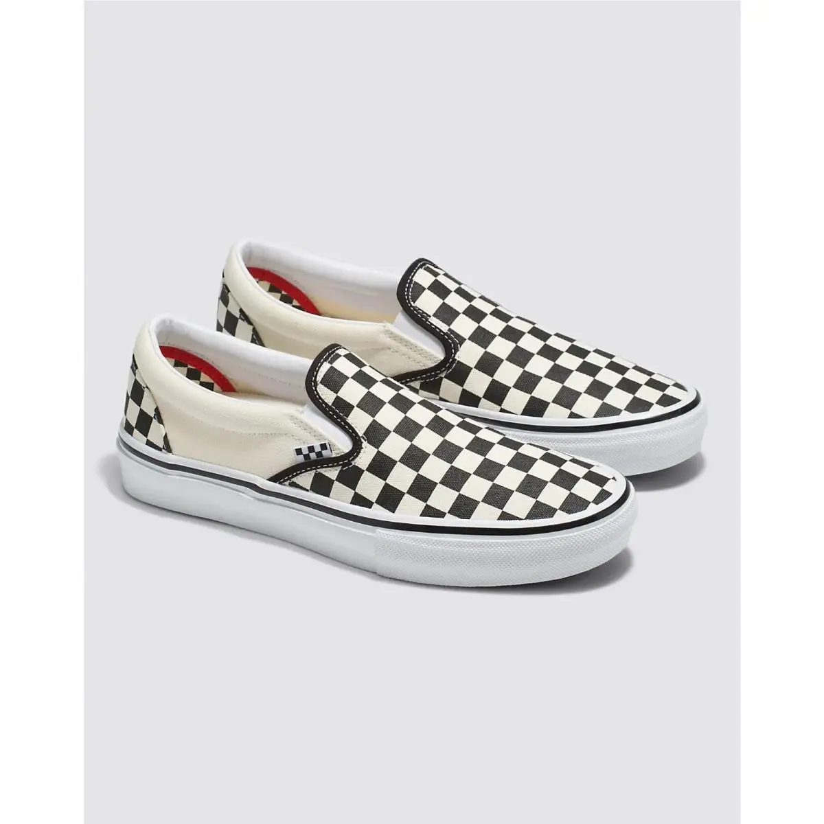 Skate Slip On Checkerboard Black/off White Shoes by Vans