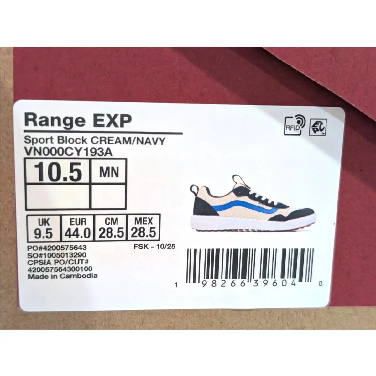 Vans shoes - VANS Range Exp - Range Exp - VN000CY193A - Cream/Navy 18