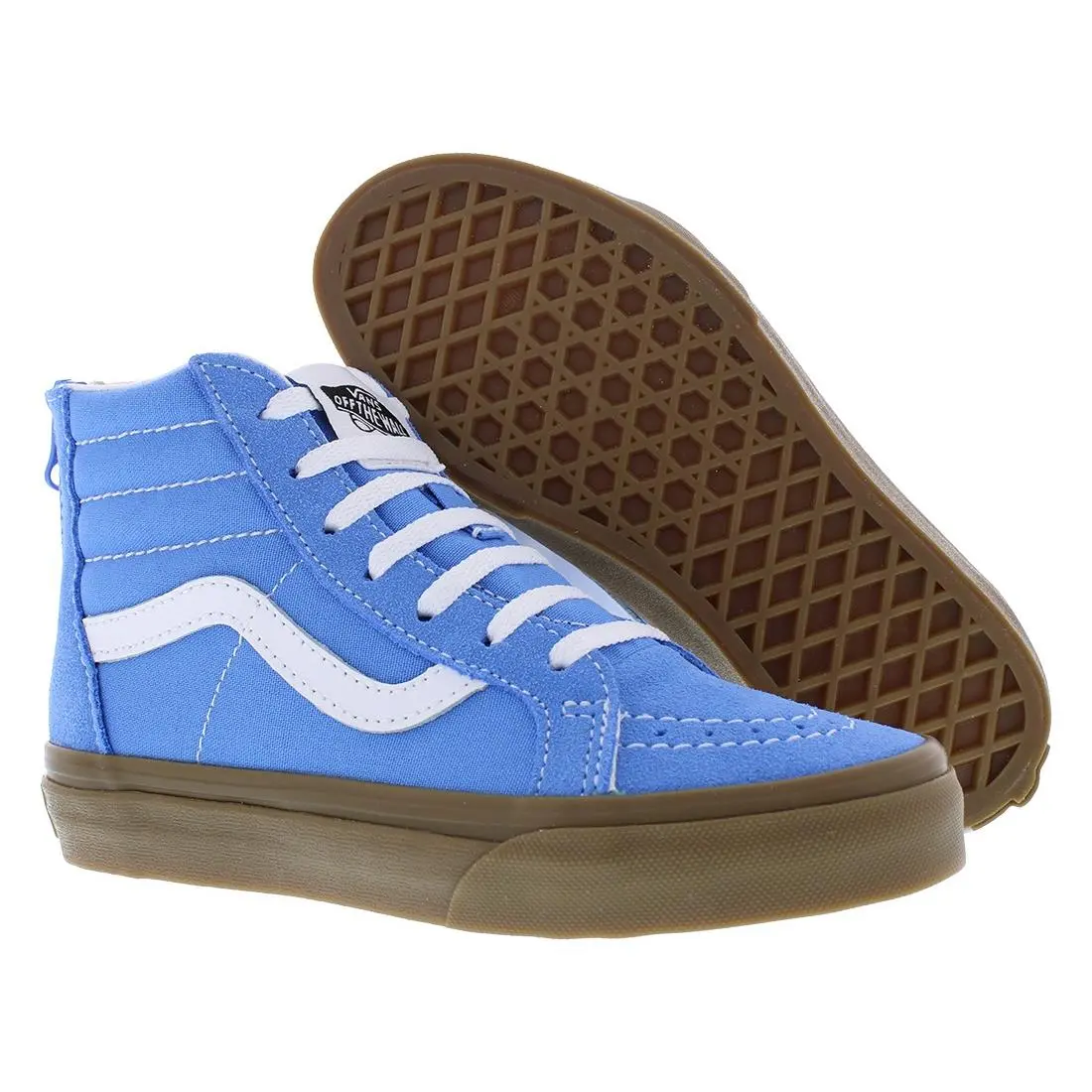 Vans Sk8 Hi Zip Flower Suede PS Boys Shoes