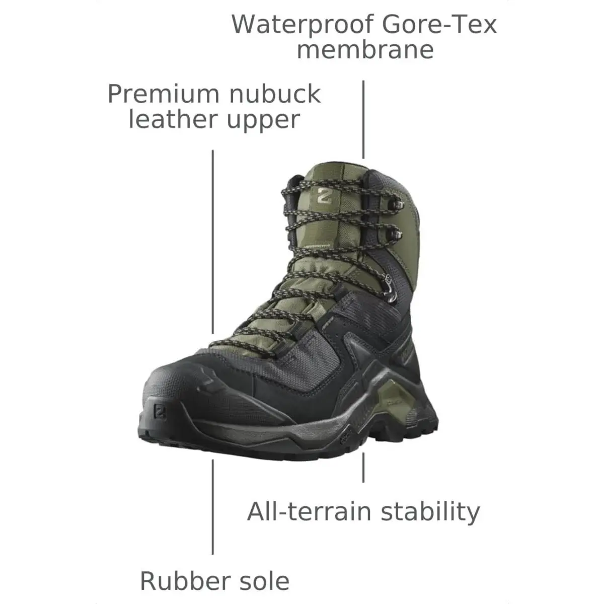 Salomon shoes - Lg5640$ - Lg5640$ - Black/Deep Lichen Green/Olive Night (UPC: 193128730642) 1