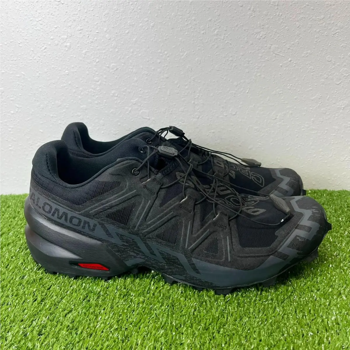 Salomon Speedcross 6 Trail Running Shoes Mens 12 Black/phantom Hiking Sneakers