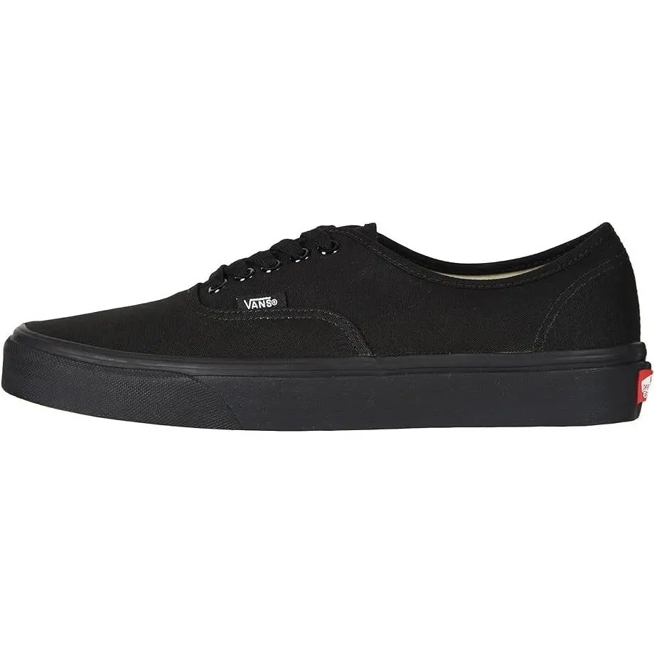 Vans Authentic Black/ Black Canvas Skate Shoes Size 7 Men/ 8.5 Women