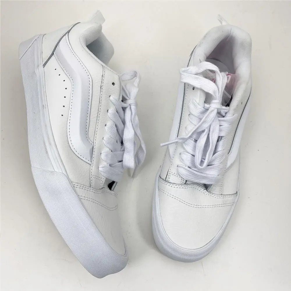Knu Skool Leather Chunky Puffy Skate Sneakers Mens 11 White by Vans