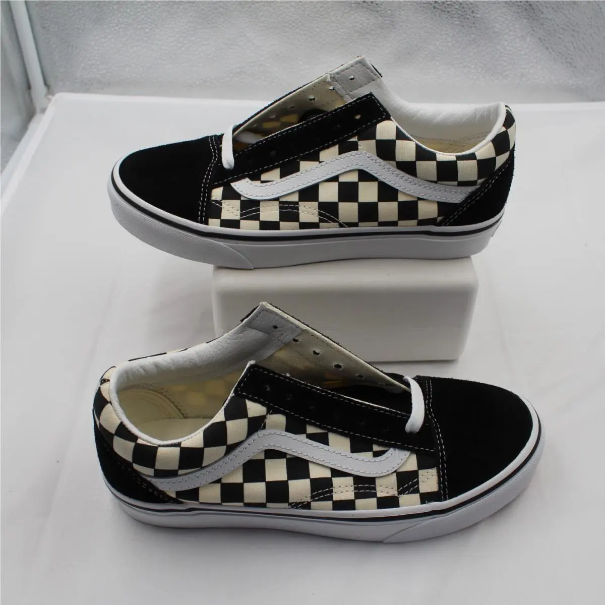 Old Skool Primary Checkerboard Black White Shoes Women 7 Men 5.5 by Vans