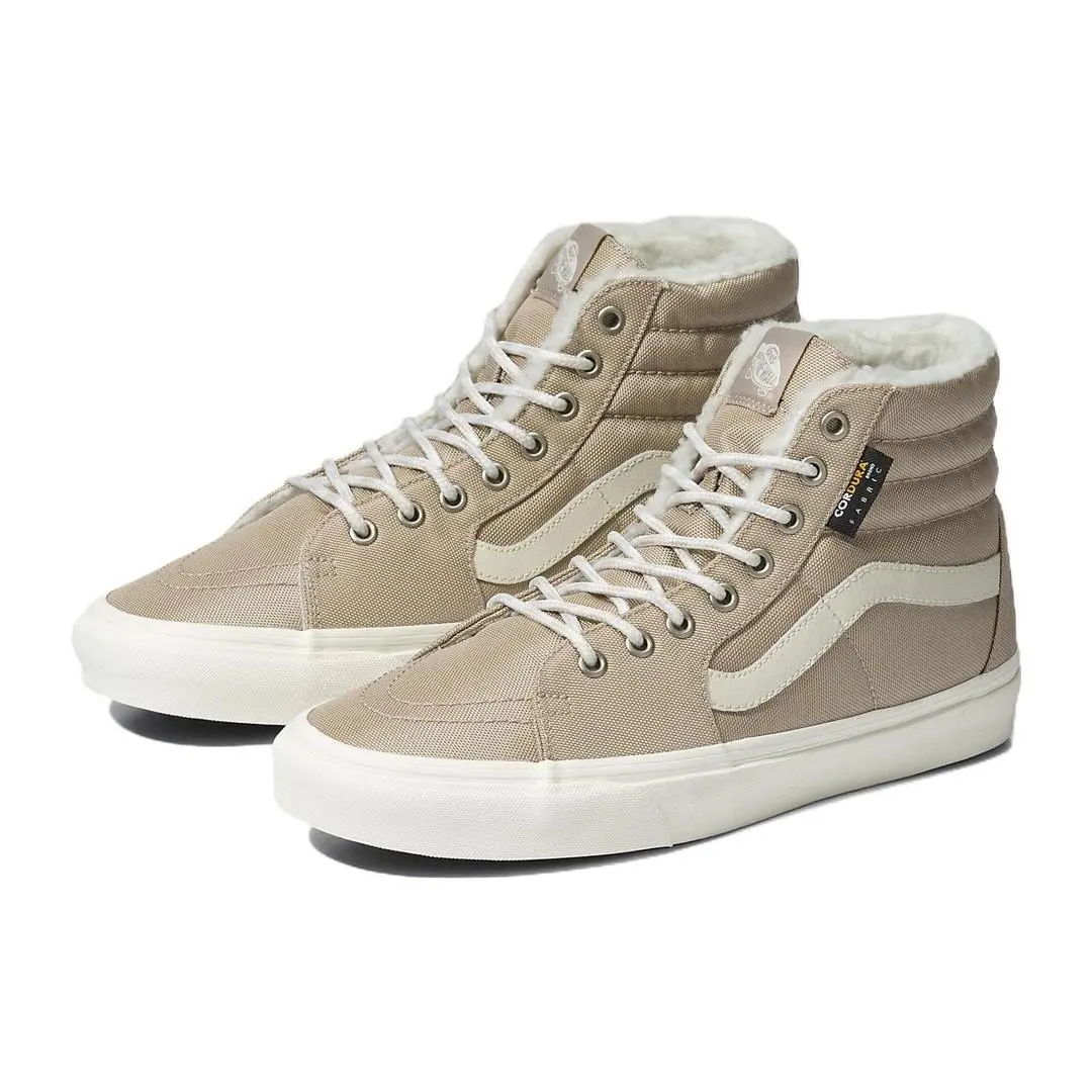 Van`s Women`s 8.5 SK8 HI Cordura Sherpa Shoes Walnut by Vans