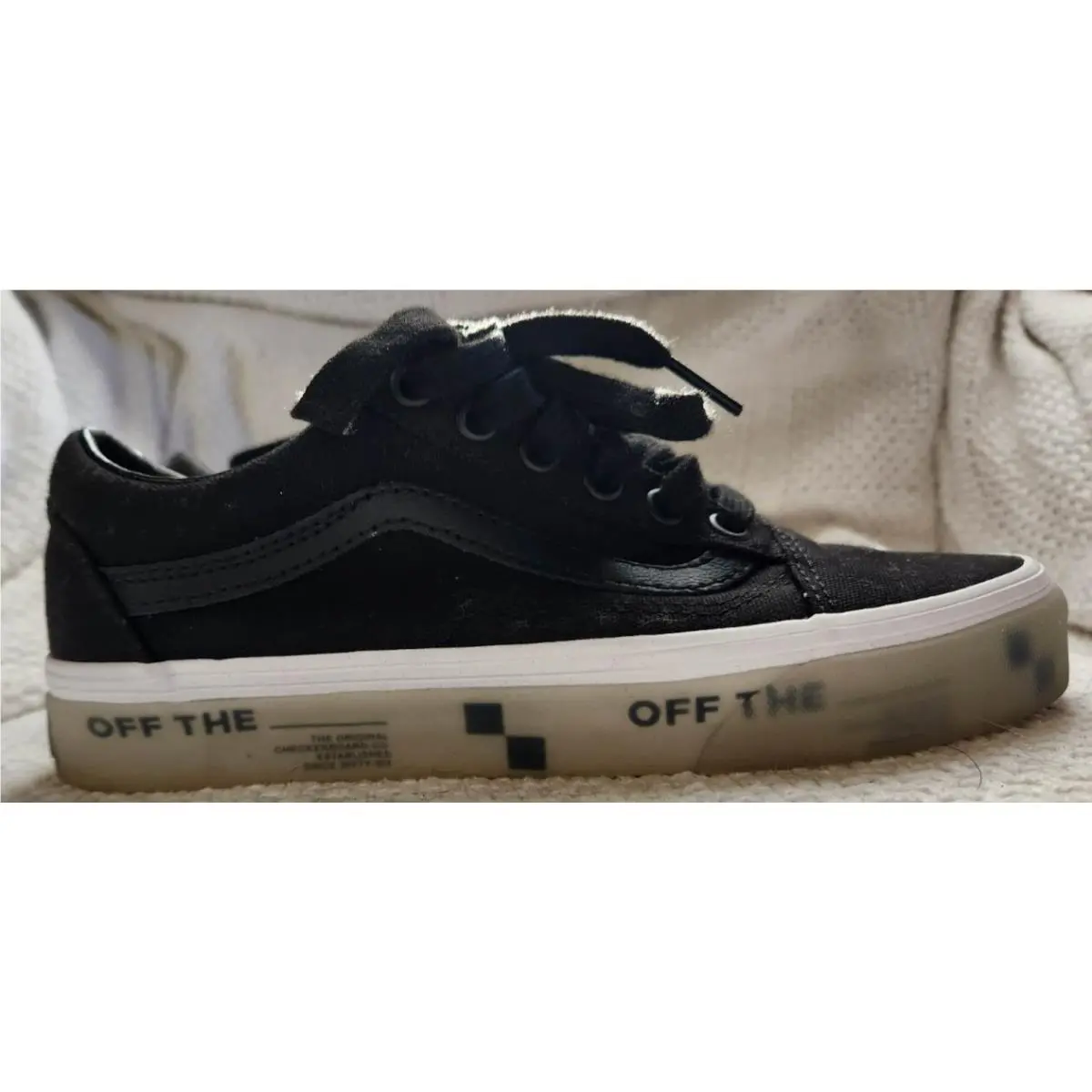 Size 4.5 -  Old Skool Otw Foxing - Translucent Black by Vans