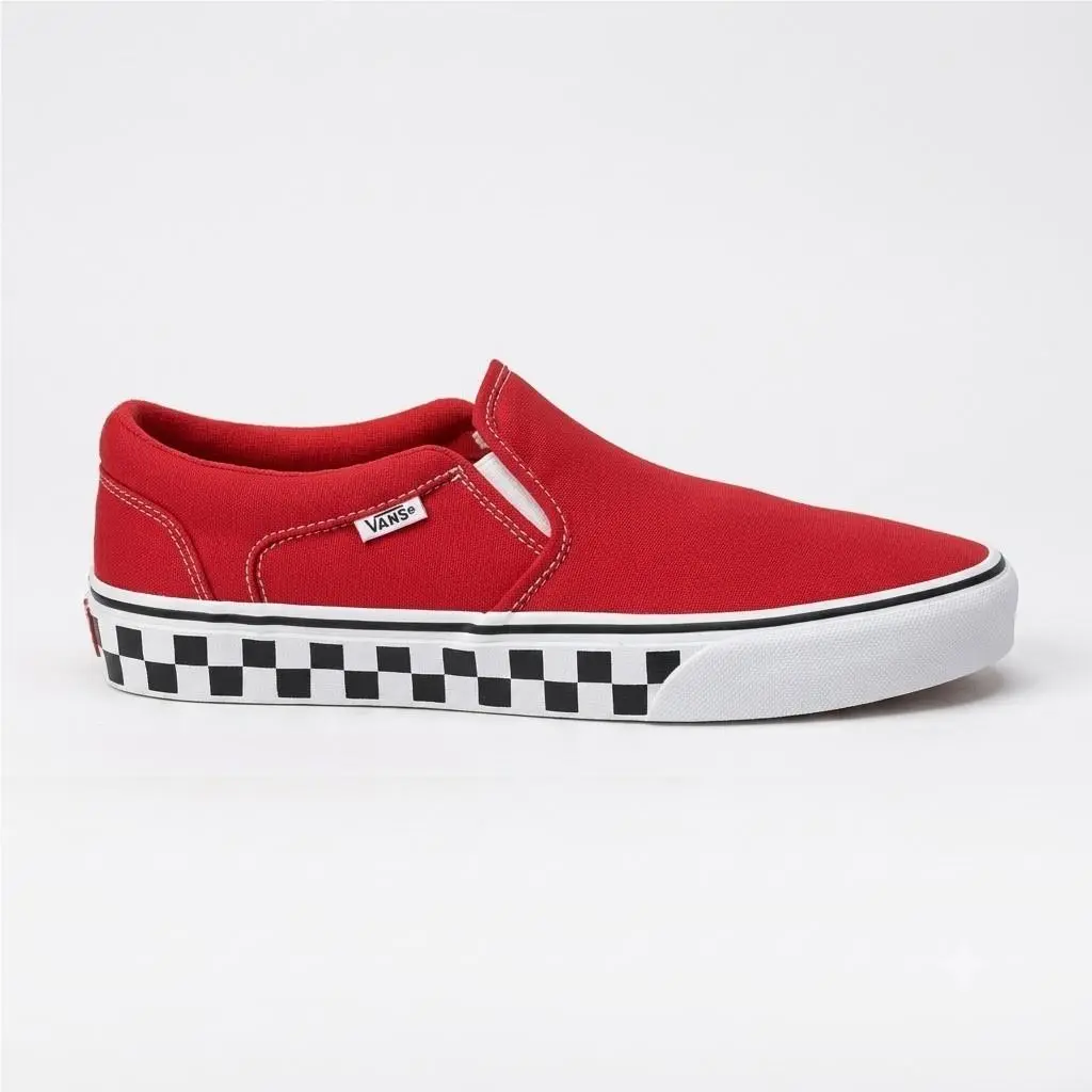 ® Asher Men`s Slip-on Shoes in Red Size 11.5 by Vans