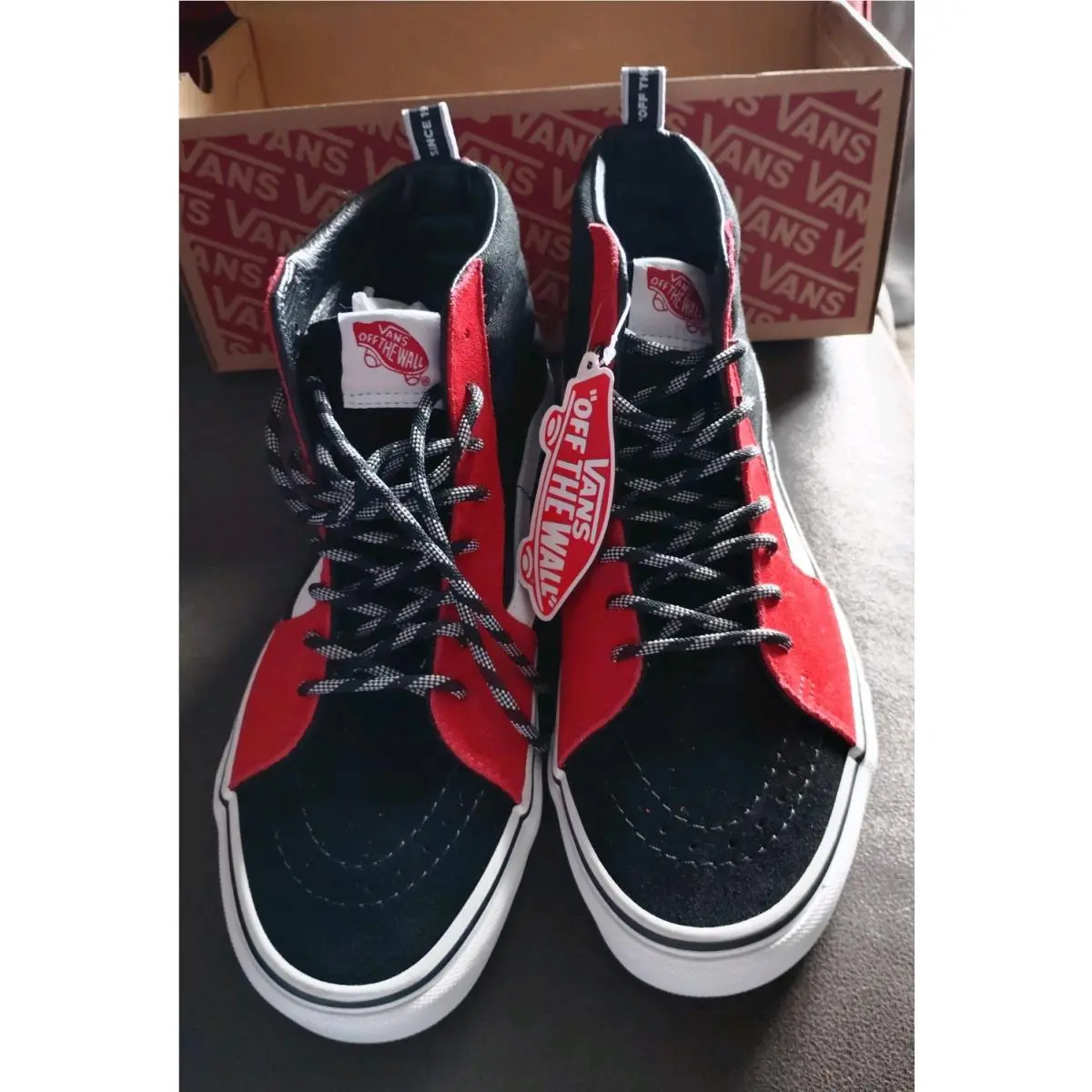 Off The Wall Red/black/white High Top Tennis Shoes W 10 M 8.5 by Vans