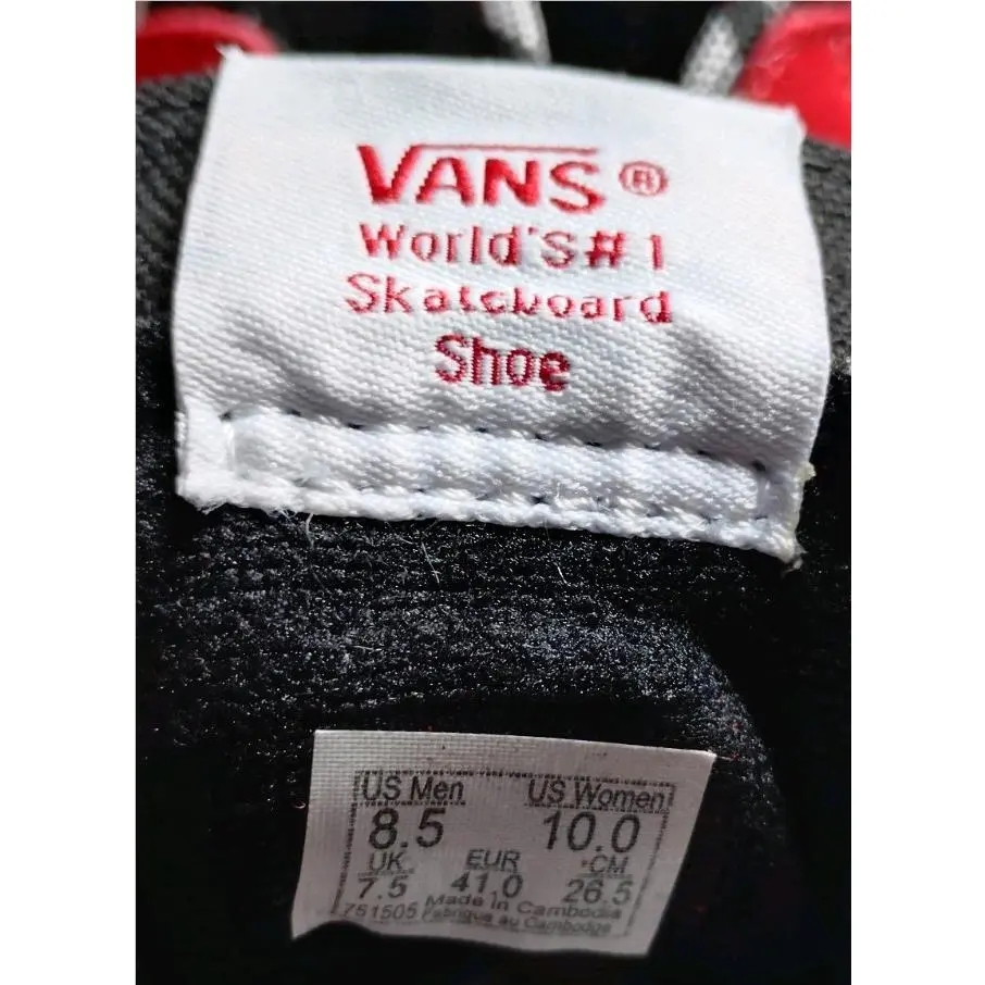 Vans shoes - VANS Off The Wall - Off The Wall - high tops - black/red/white 8
