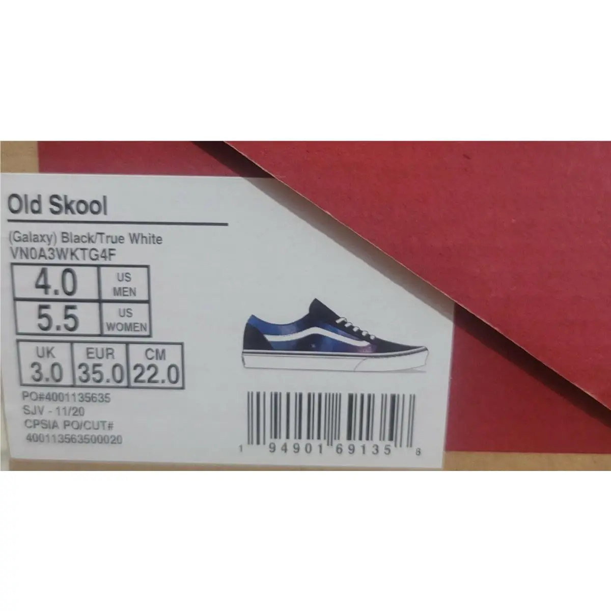 Vans shoes - Galaxy - Galaxy - VN0A3WLTG4F - (Galaxy) Black/True White (UPC: 194901691358) 6