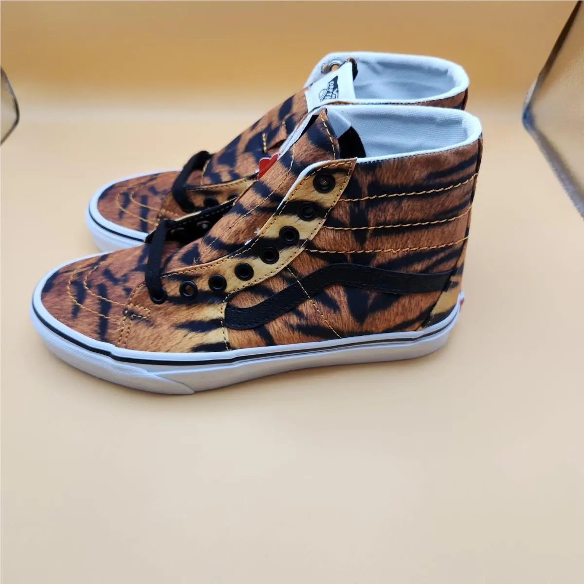 Sk8-Hi Tapered Shoes Mens Size 6 Brown Tiger High Top Sneakers VN0A4U168WP by Vans