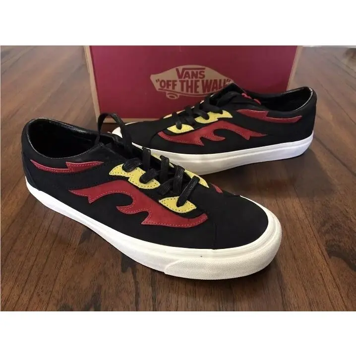 Flamethrower Black Red Bold Ni Fit Size 4.5 Men Womens Size 6 by Vans