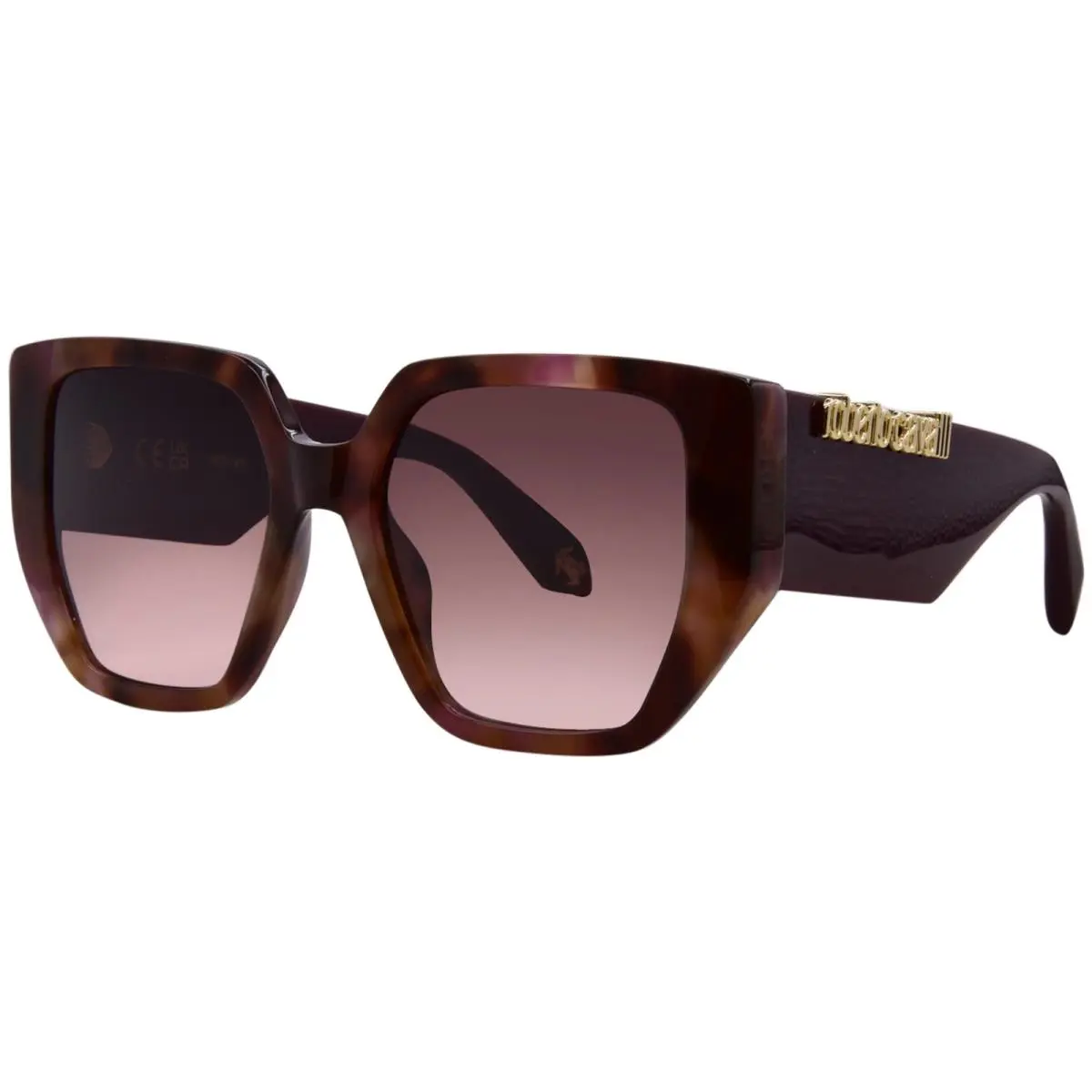 SRC132 0700 Sunglasses Women`s Shiny Black/grey Gradient 59mm by Roberto Cavalli