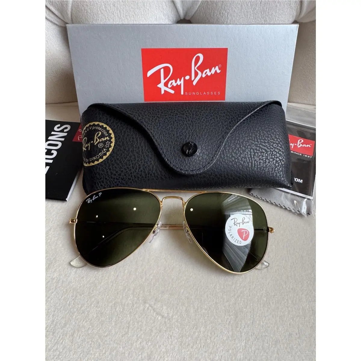 Ray-ban Aviator Pilot Gold Frame/ Green G15 RB3025 58mm Polarized Sunglasses