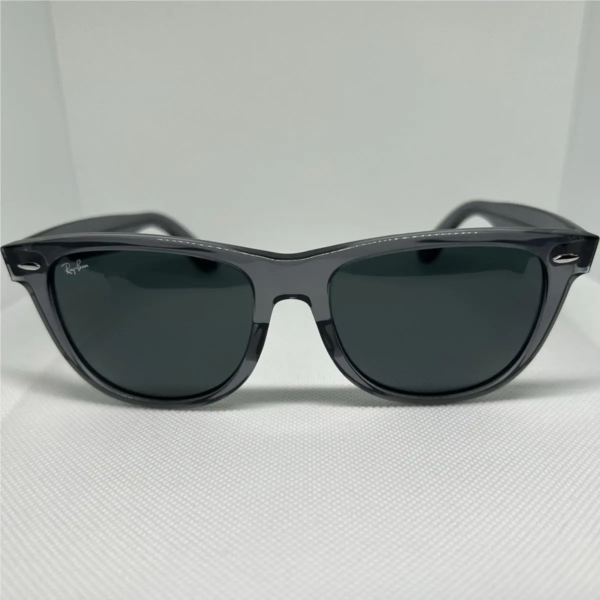Ray-ban Wayfarer Classic Polished Transparent Gray Blue Lens RB2140 6773R5 54MM