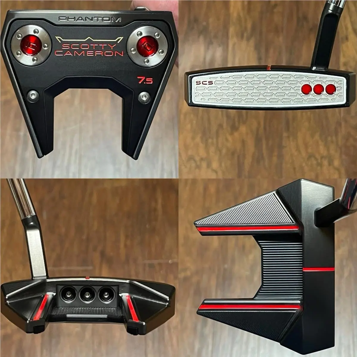 Scotty Cameron 2026 Phantom 7.5 Putter - - Xtreme Dark Finish - Red