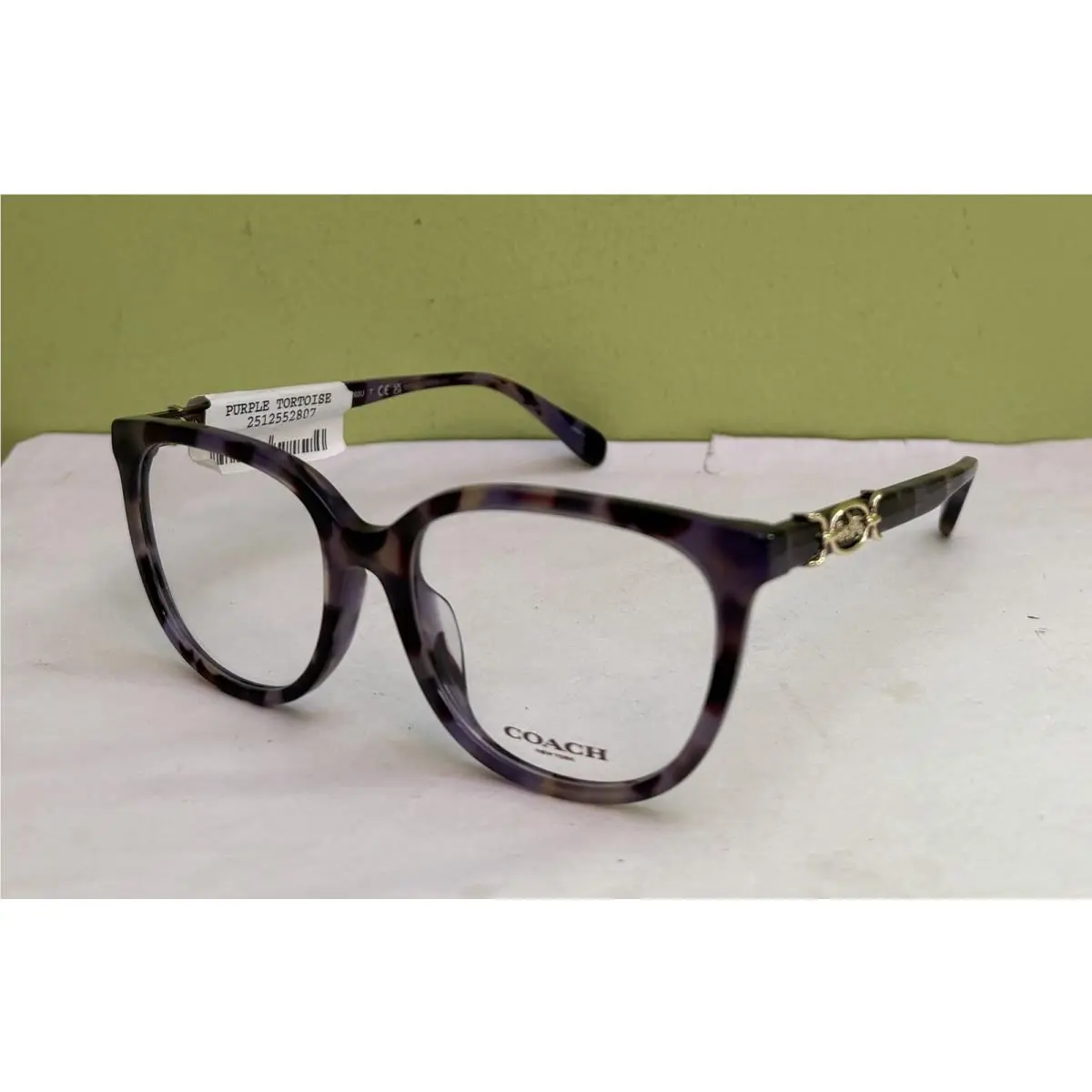 6260u Eyeglass Frames 5612 Purple Tortoise 54-17-145 by Coach