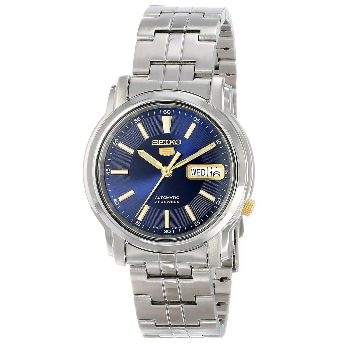 SNKL79 Gent`s 5 Automatic Steel Bracelet Blue Dial Watch by Seiko