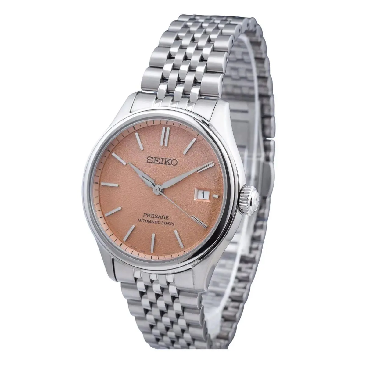 Presage Classic Araigaki Orange Dial Automatic SPB467J1 100M Mens Watch by Seiko
