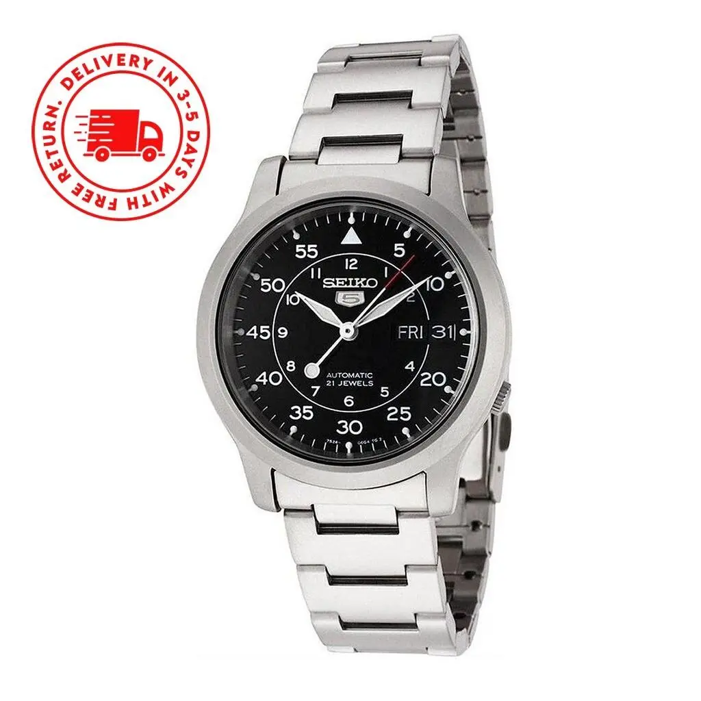 5 Automatic SNK809K1 21 Jewel Day/date Luminous Hands Analog Mens Watch by Seiko