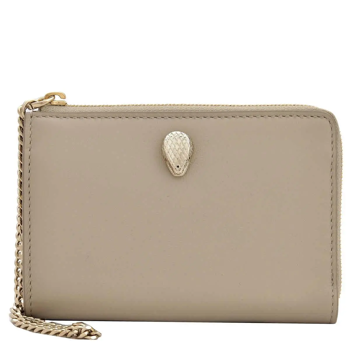 Ivory Serpenti Forever Zipped Leather Card Holder 293712 by Bvlgari