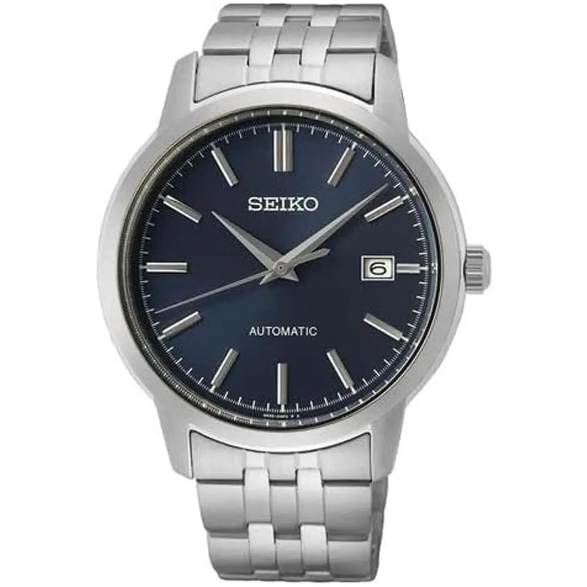 Men`s Blue Dial Silver Stainless Steel Band Automatic Watch by Seiko