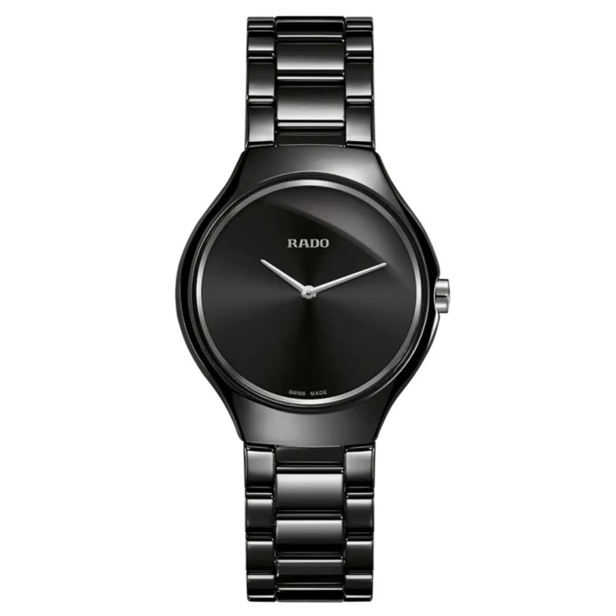 Rado Men`s Thinline Black Dial Watch - R27742192